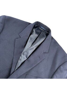 Stafford Men’s Wool Blend Blazer Jacket Blue • 42R